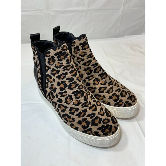 Steve Madden Womens Chime Animal Print Chelsea Boots Size 7 - Picture 1 of 11